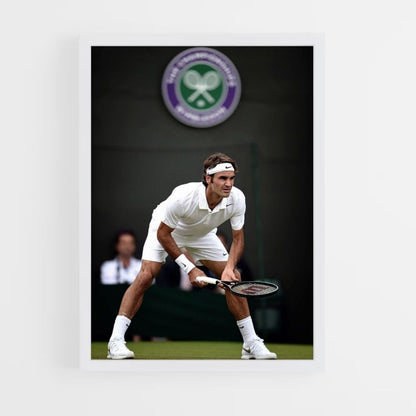 Póster Rodger Federer Blanco