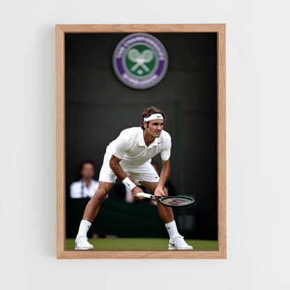 Póster Rodger Federer Blanco