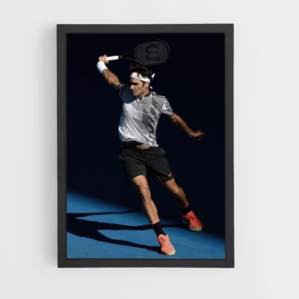 Raqueta Federer Póster