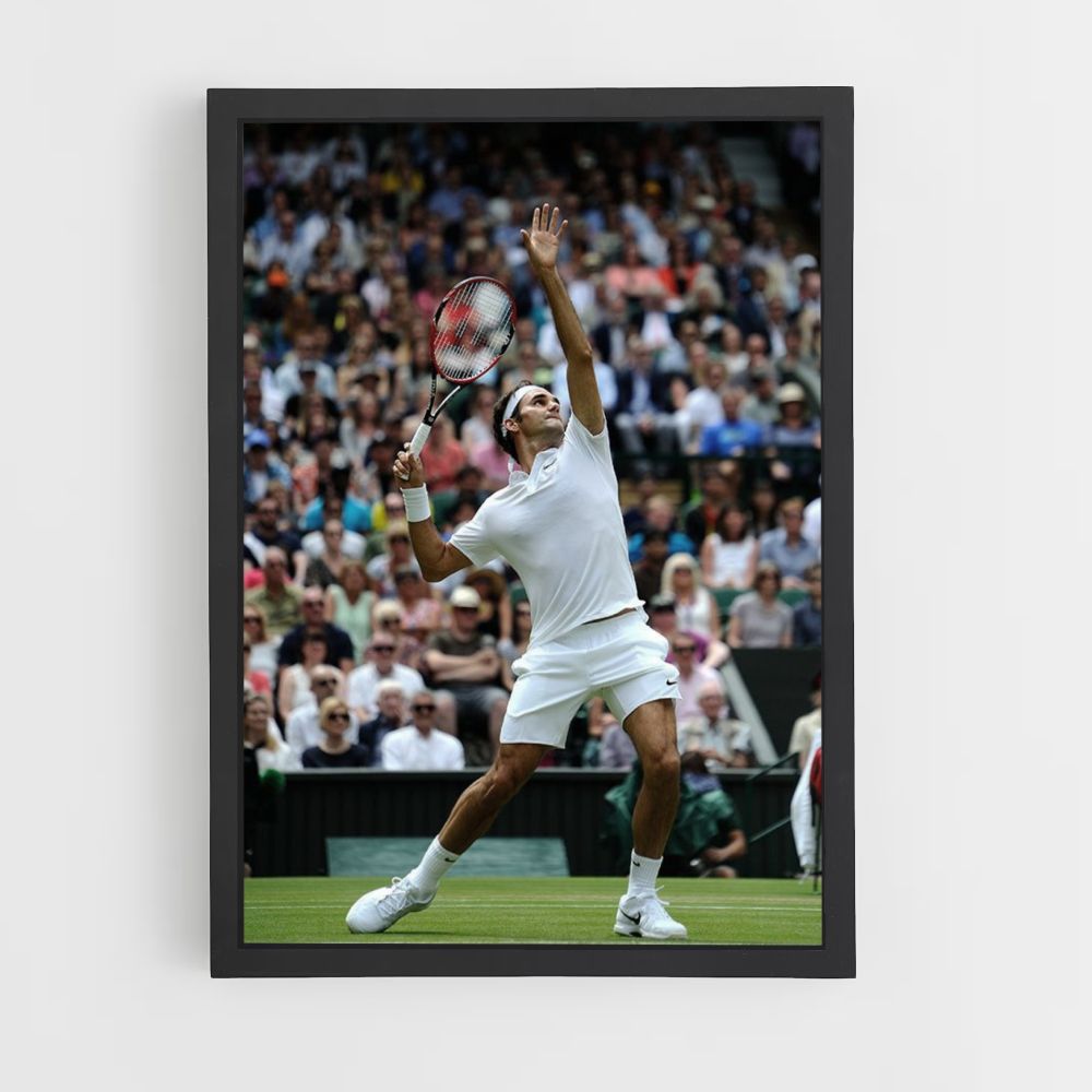 Póster Rodger Federer Disparando