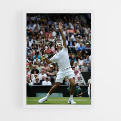 Póster Rodger Federer Disparando