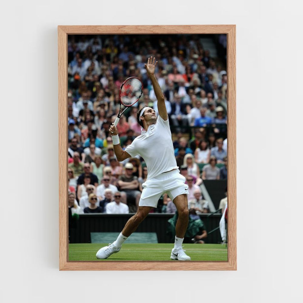 Póster Rodger Federer Disparando