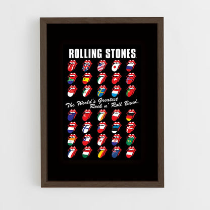 rolling-stones-3 cadre Bois foncé