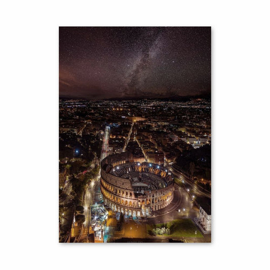 Póster Coliseo de noche