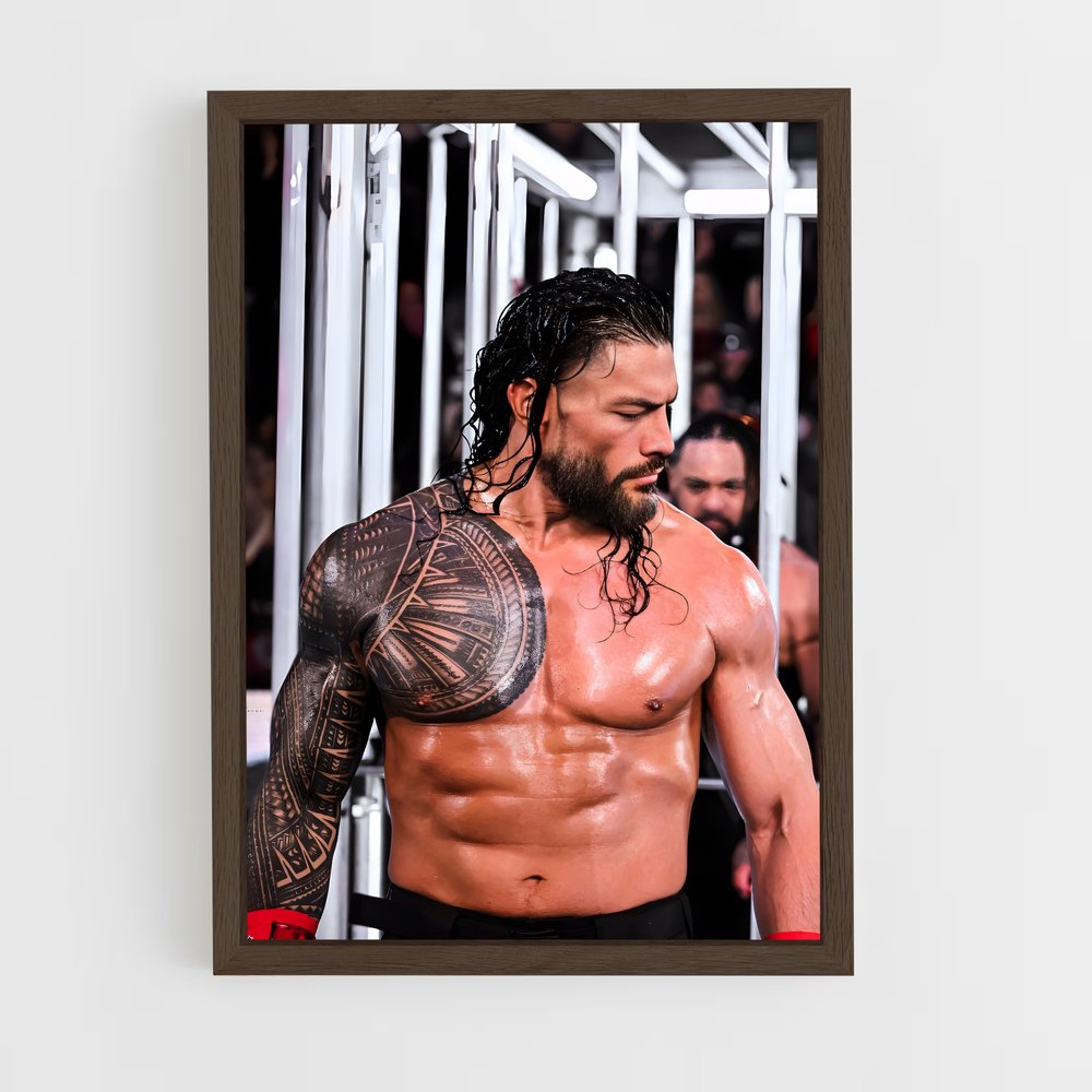roman-reigns-10 cadre Bois foncé