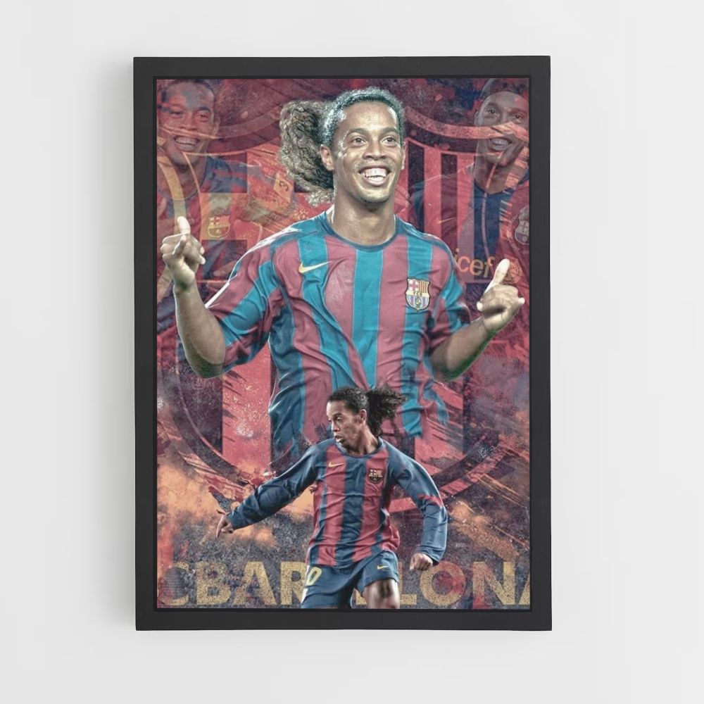 Cartel Fútbol Ronaldinho