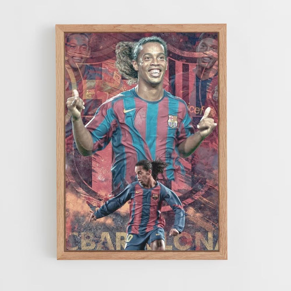 Cartel Fútbol Ronaldinho