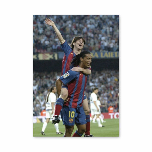 Cartel Ronaldinho Messi