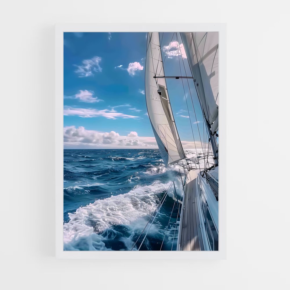 sailboat-9 cadre Blanc
