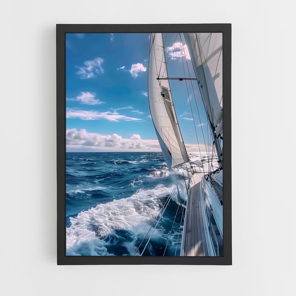 sailboat-9 cadre Noir