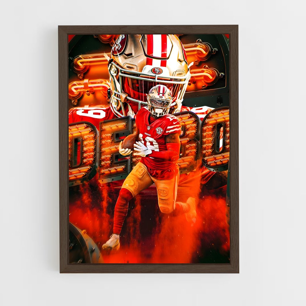san-francisco-49ers-1 cadre Bois foncé