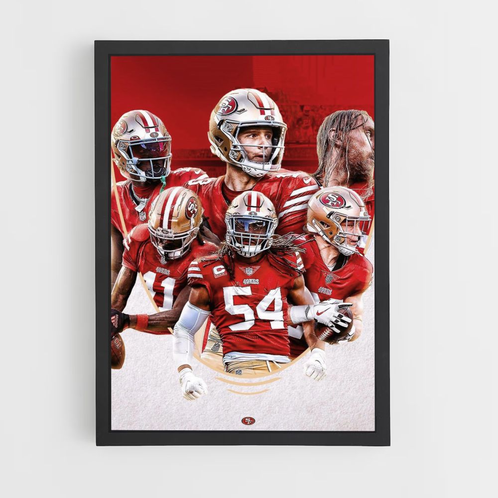 Póster San Francisco 49ers Rojo