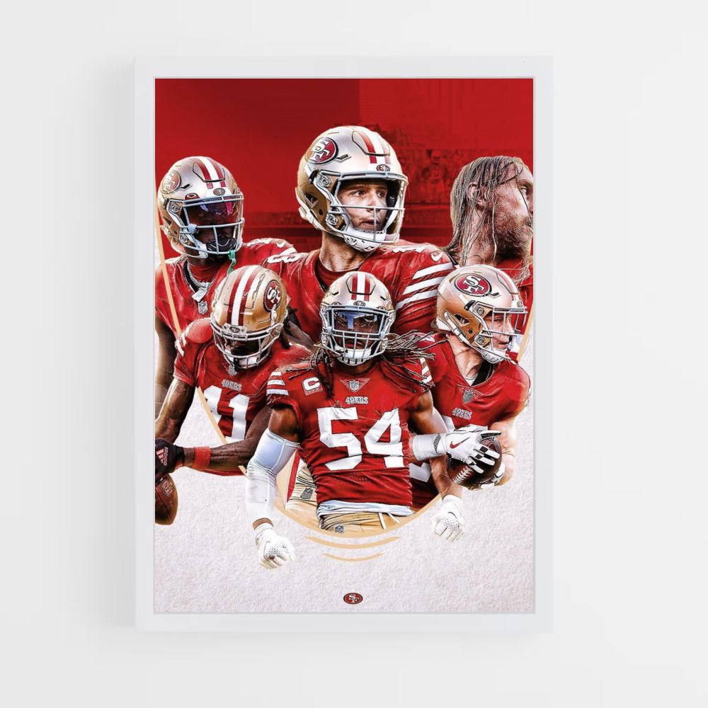 Póster San Francisco 49ers Rojo