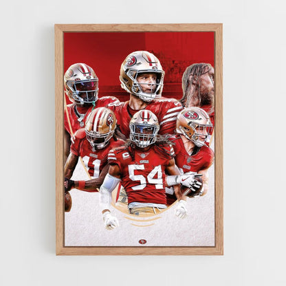 Póster San Francisco 49ers Rojo