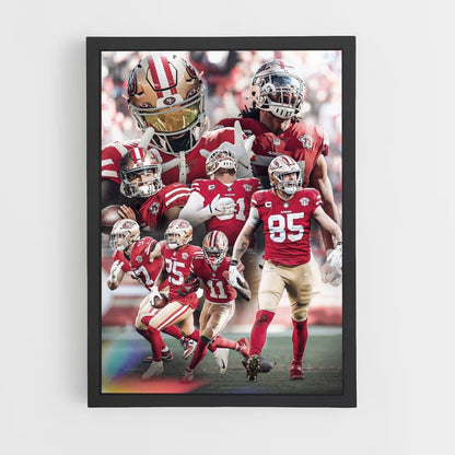 Equipo de los 49ers de San Francisco Póster