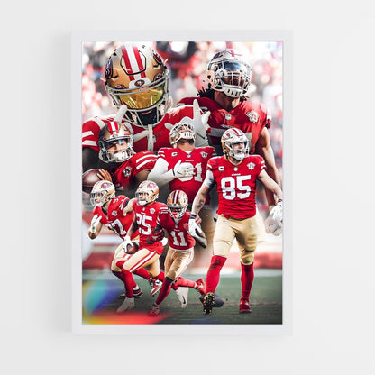 san-francisco-49ers-8 cadre Blanc