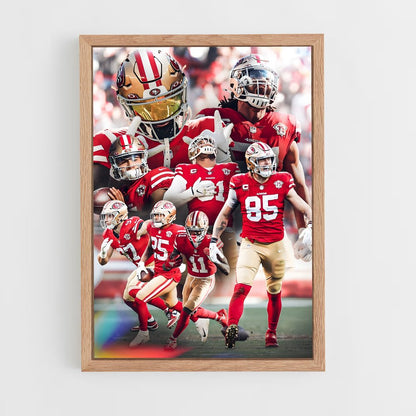 san-francisco-49ers-8 cadre Bois clair