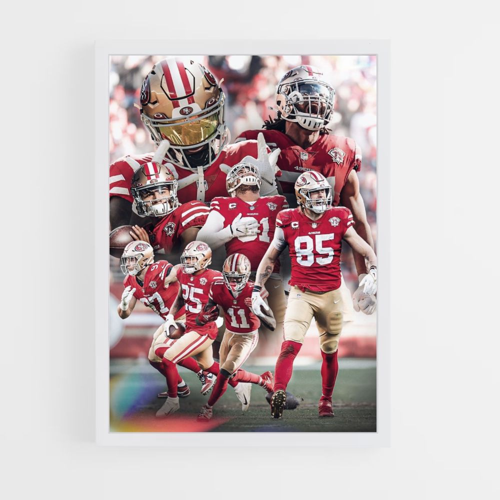 Equipo de los 49ers de San Francisco Póster