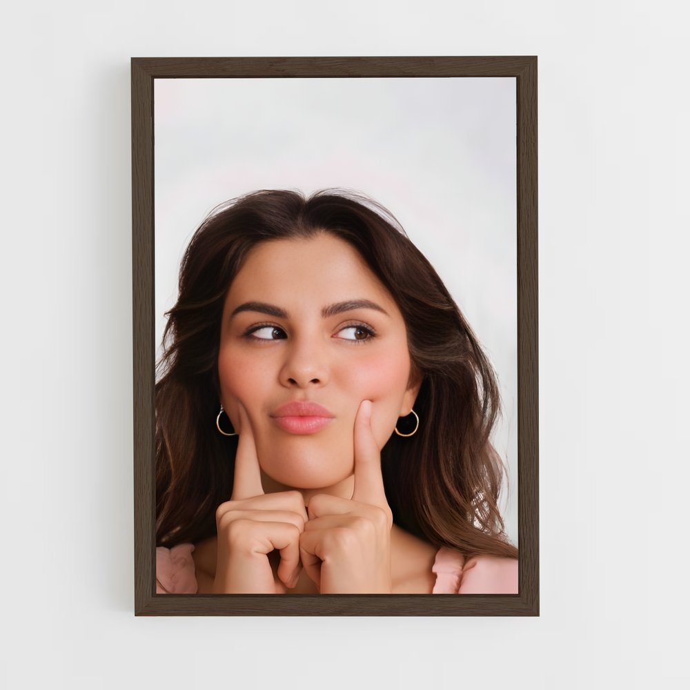 selena-gomez-1 cadre Bois foncé