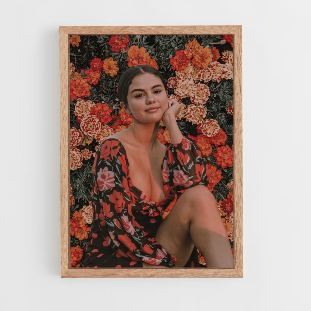 Póster Selena Gomez Flores