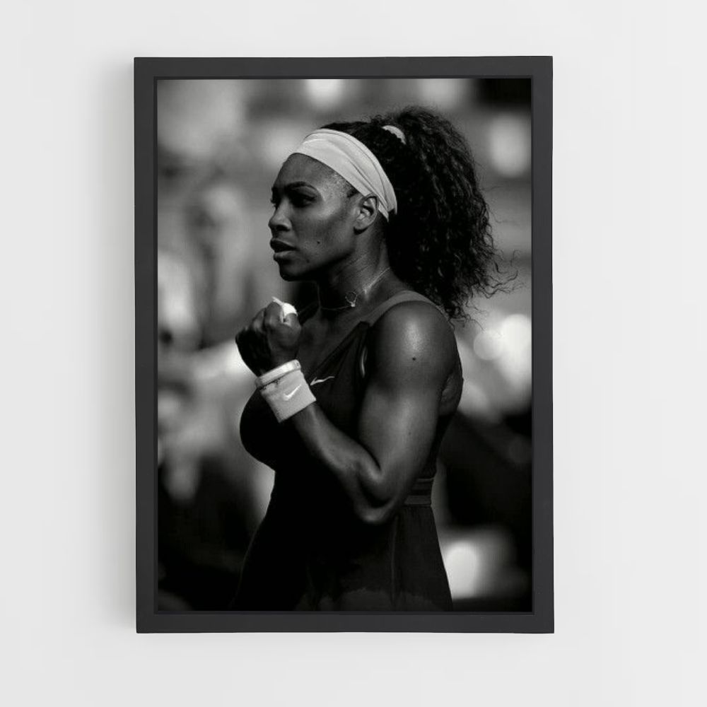 Póster Serena Williams Blanco y Negro