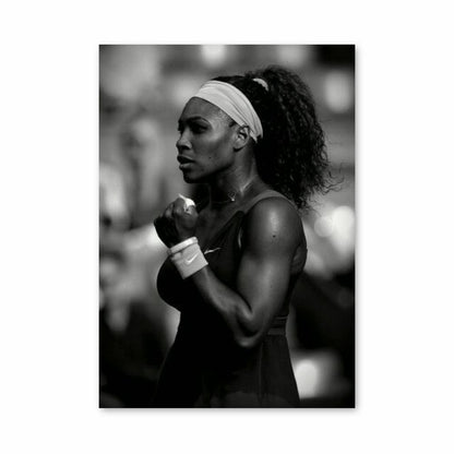 Póster Serena Williams Blanco y Negro