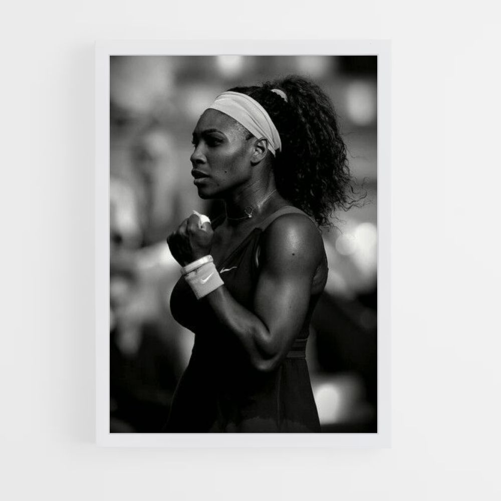 Póster Serena Williams Blanco y Negro