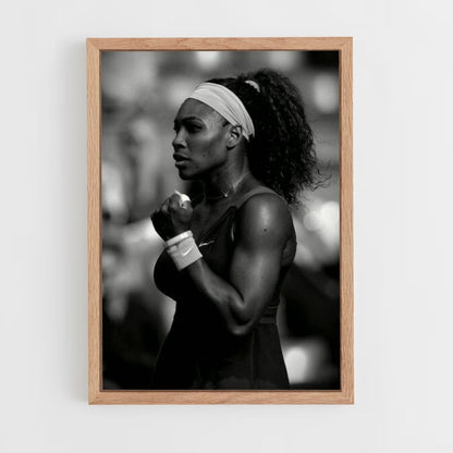 Póster Serena Williams Blanco y Negro