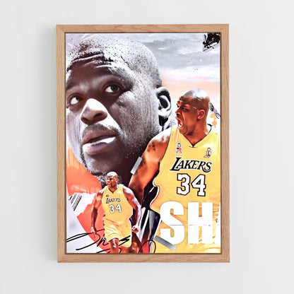 shaquille-oneal-16 cadre Bois clair
