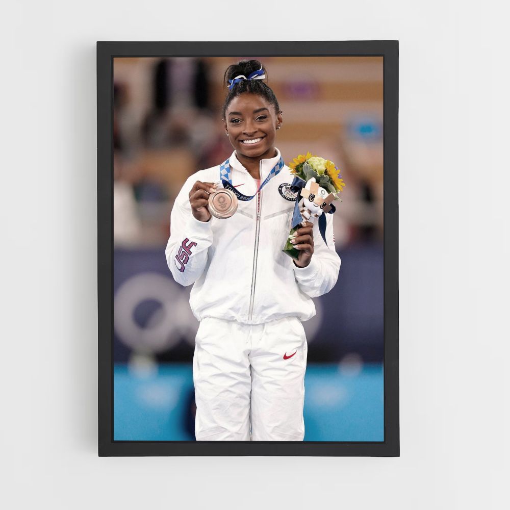 Póster Medalla Simone Biles