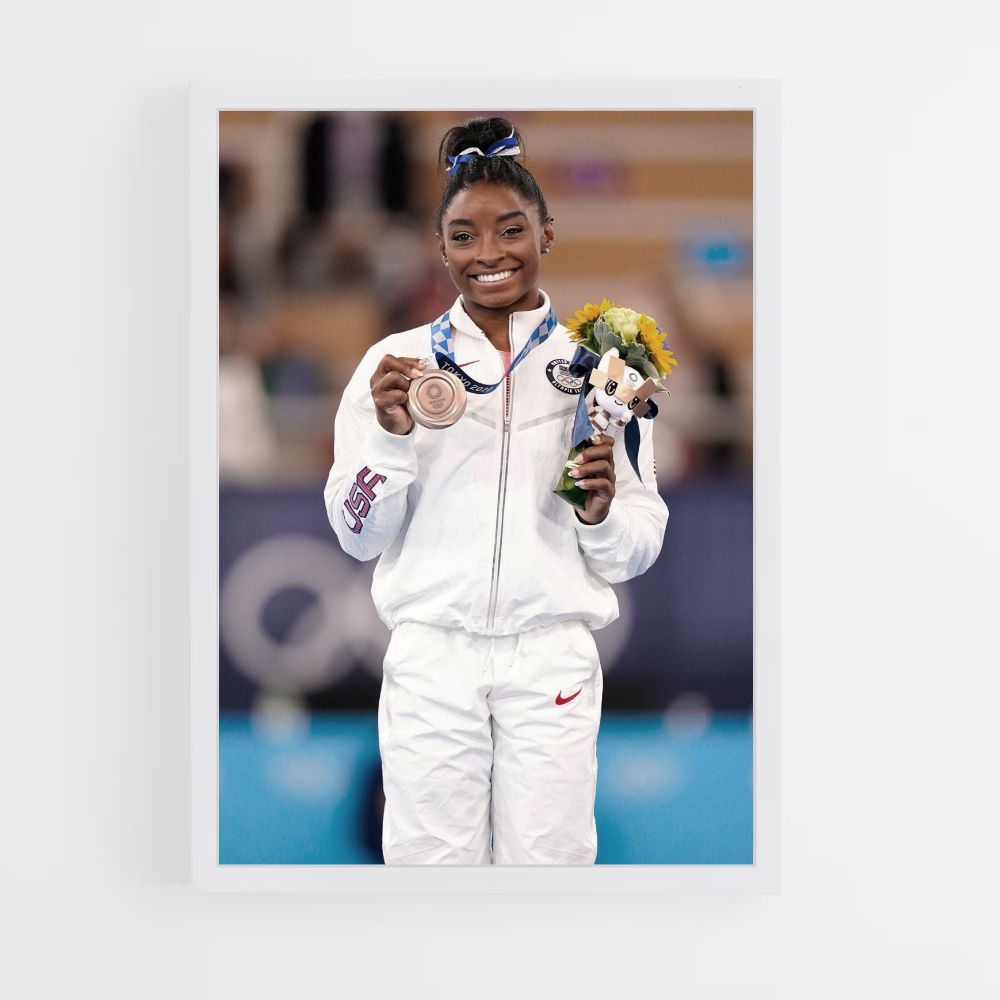 Póster Medalla Simone Biles