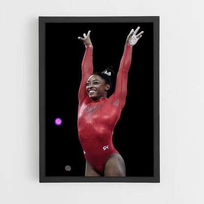 Póster Simone Biles Rojo