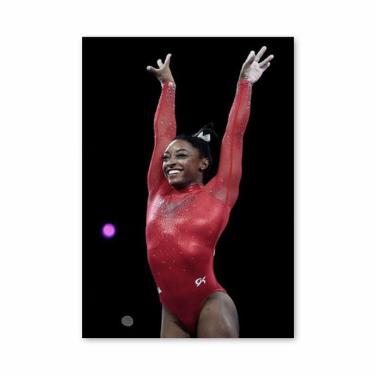 Póster Simone Biles Rojo