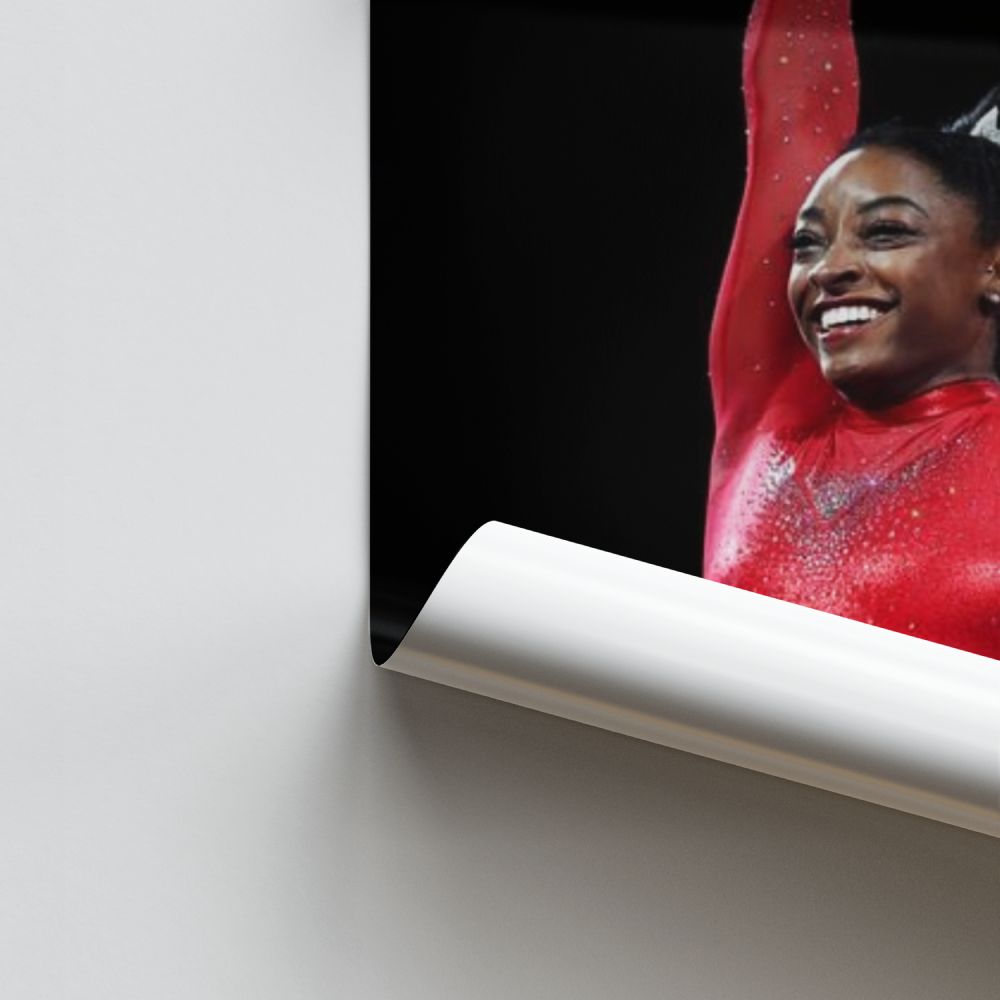 Póster Simone Biles Rojo