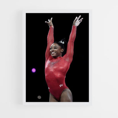 Póster Simone Biles Rojo