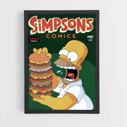 Póster Hamburguesa Simpsons