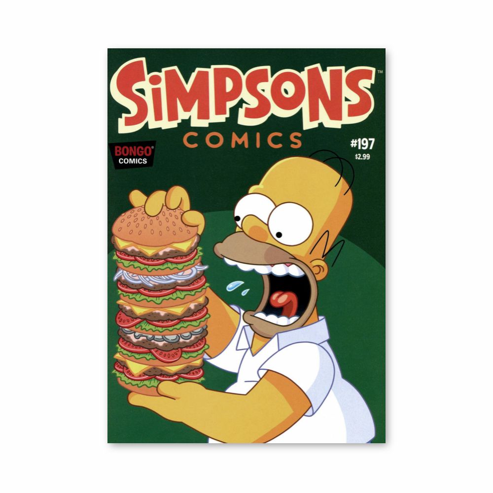 Póster Hamburguesa Simpsons