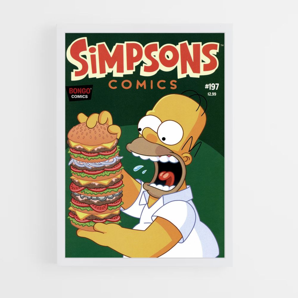 Póster Hamburguesa Simpsons