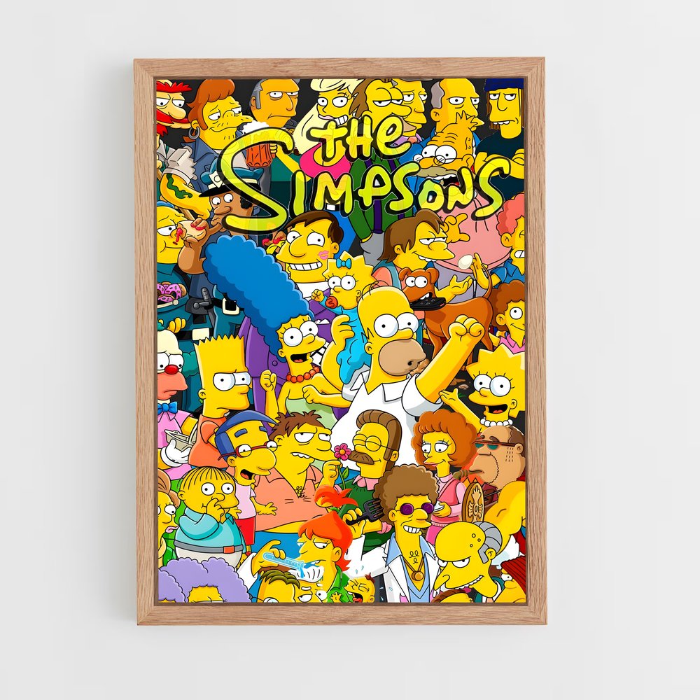 simpsons-18 cadre Bois clair