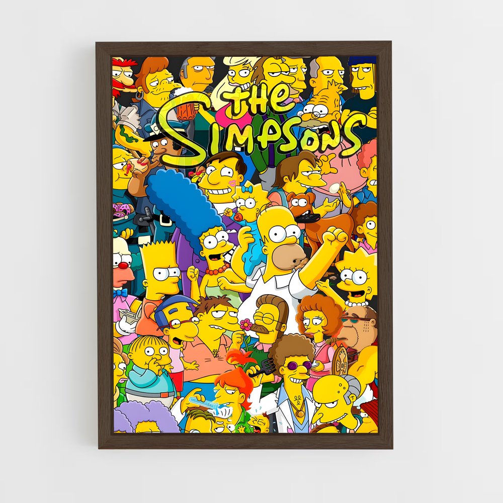 simpsons-18 cadre Bois foncé