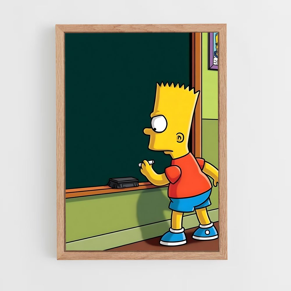 simpsons-20 cadre Bois clair