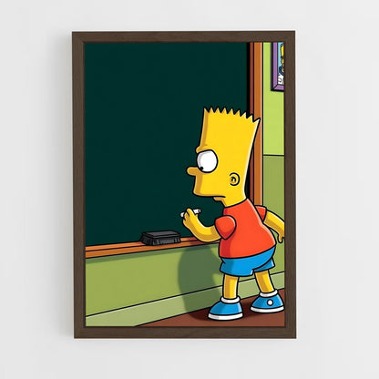 simpsons-20 cadre Bois foncé