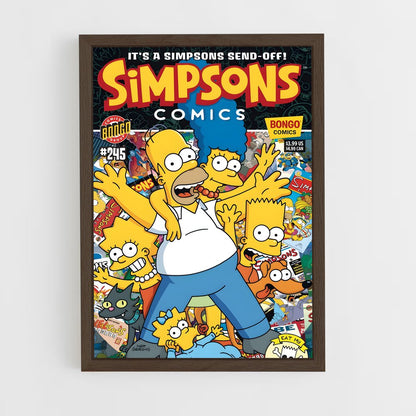simpsons-4 cadre Bois foncé