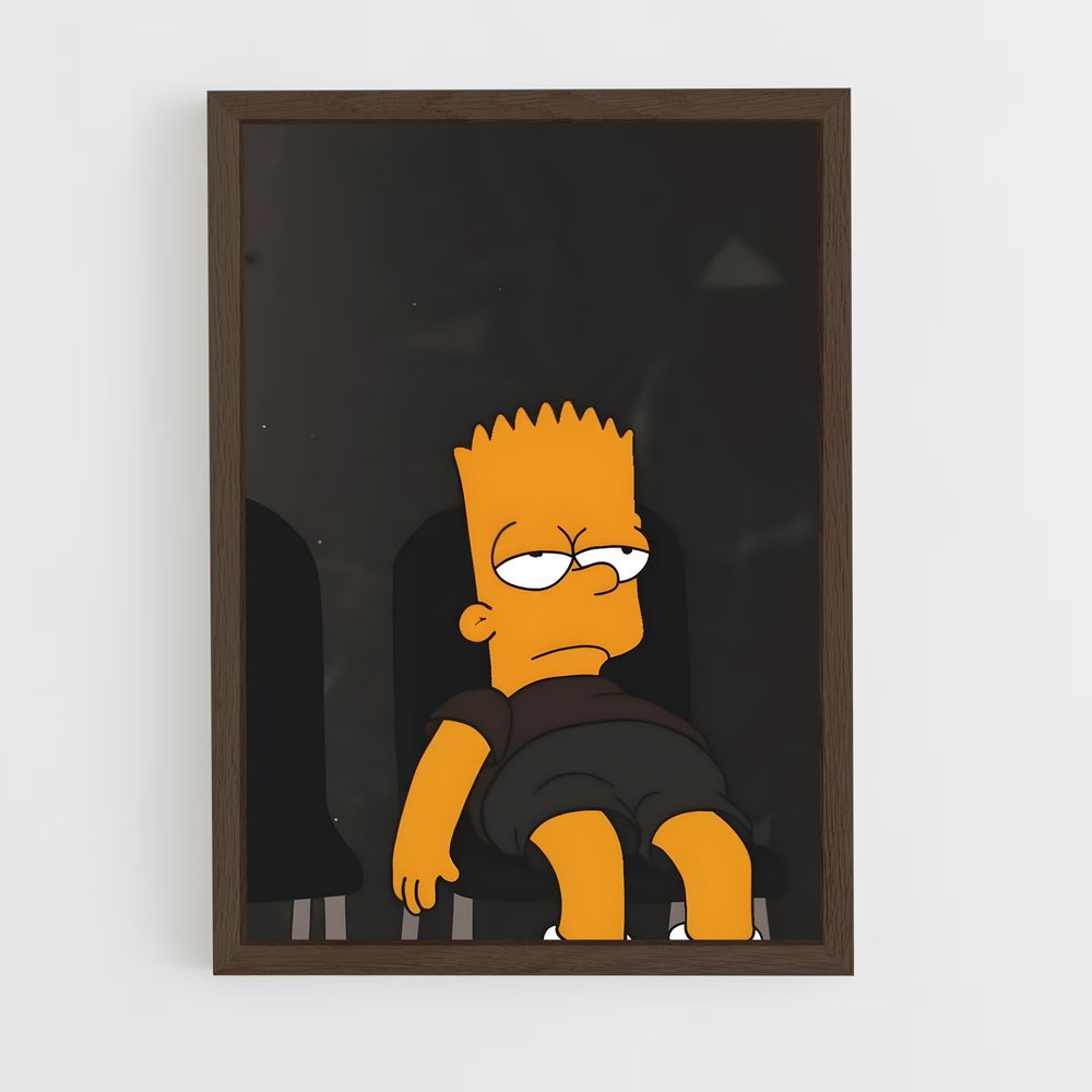 simpsons-8 cadre Bois foncé