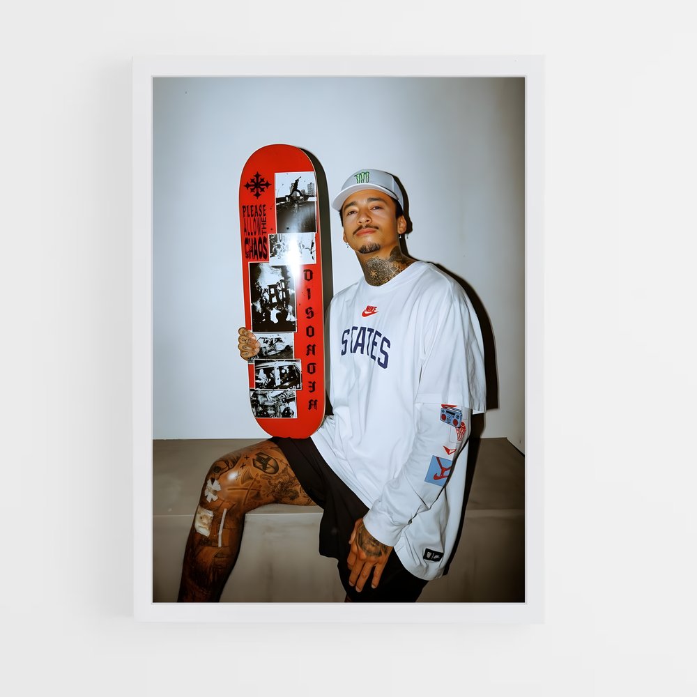 skateboard-17 cadre Blanc