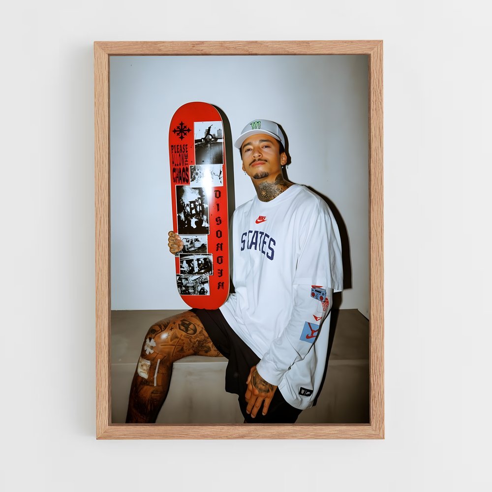 skateboard-17 cadre Bois clair