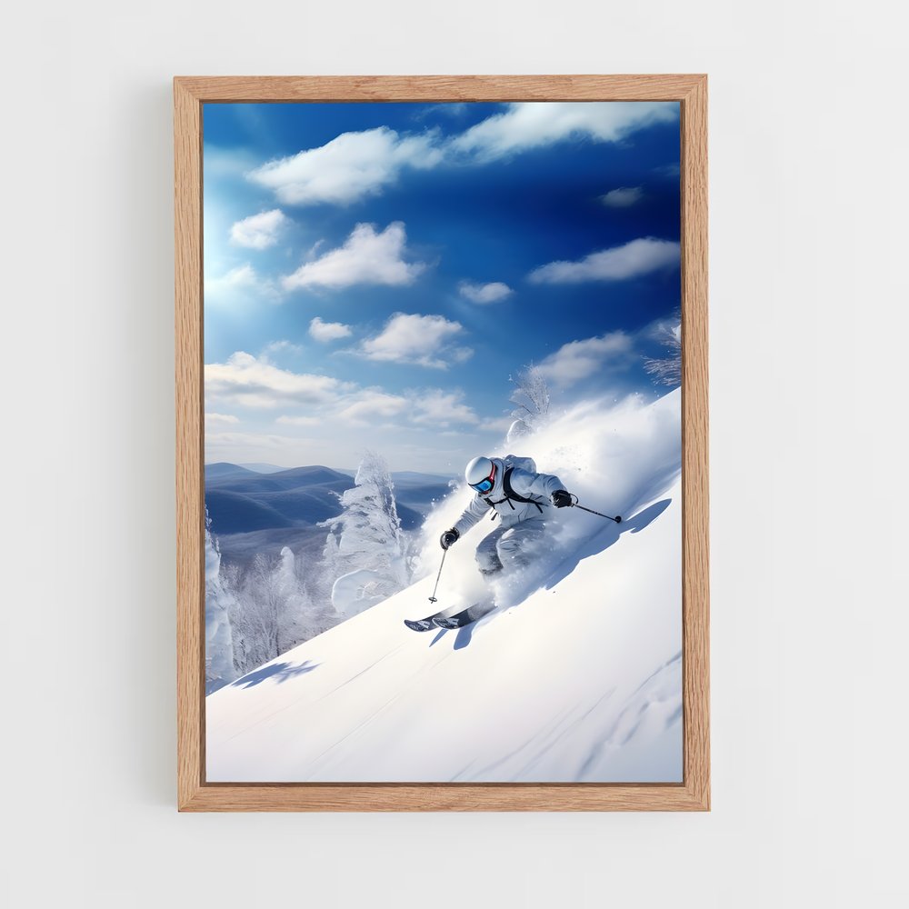 ski-3 cadre Bois clair