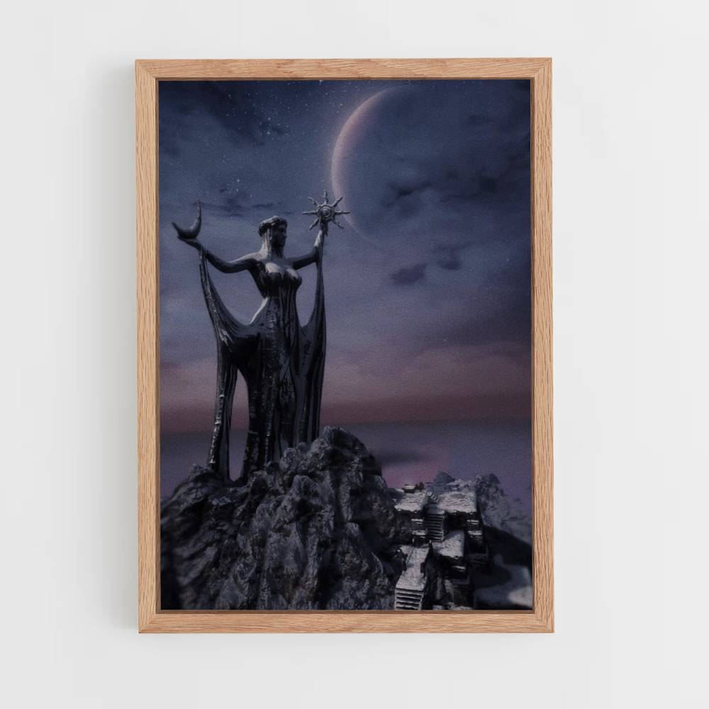 Estatua de Skyrim Póster