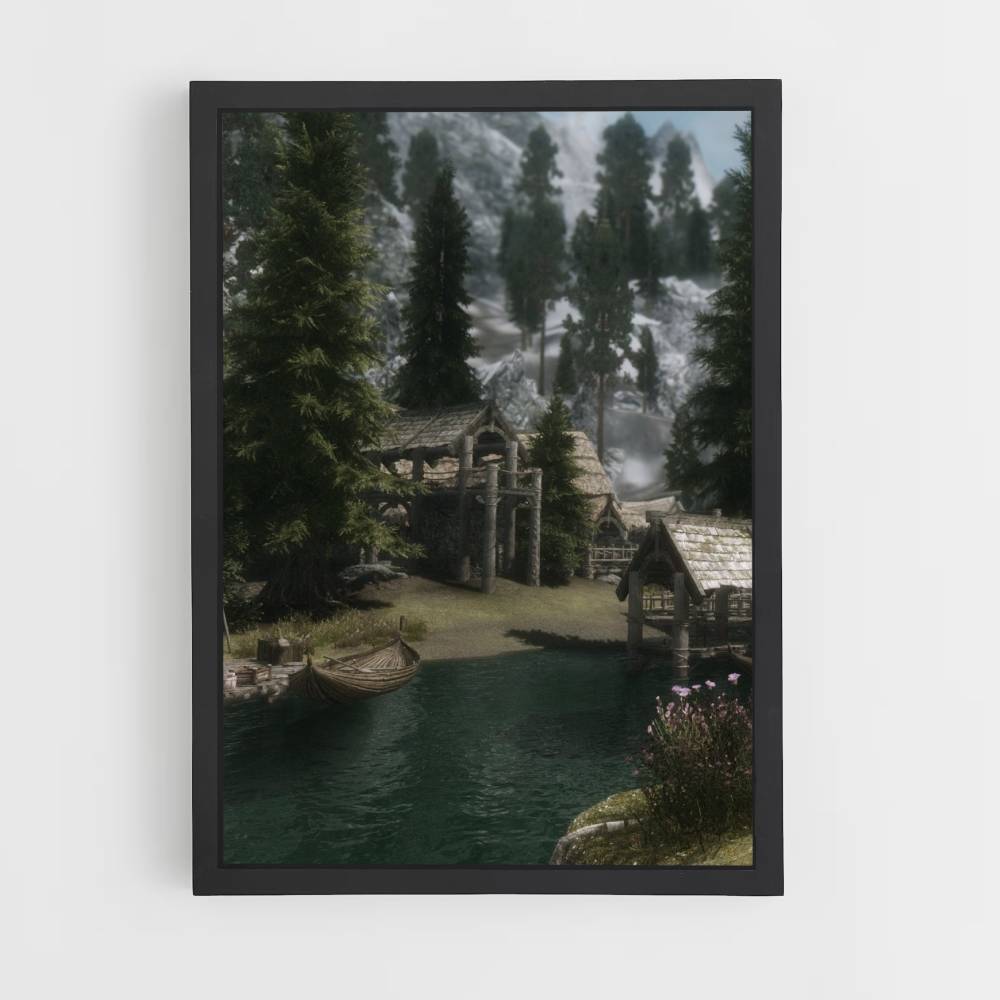 Lago Skyrim Póster