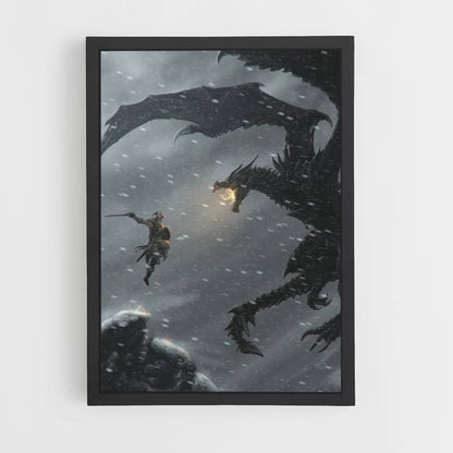 Póster Lucha del Dragón Skyrim